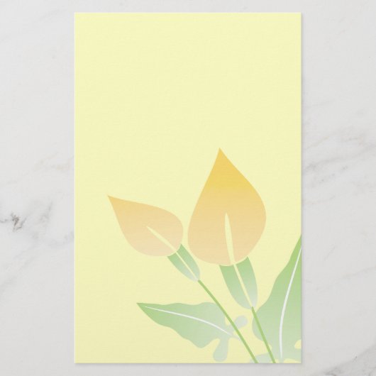 Calla Lily Stationery-Floral Briefpapier (Vorderseite)