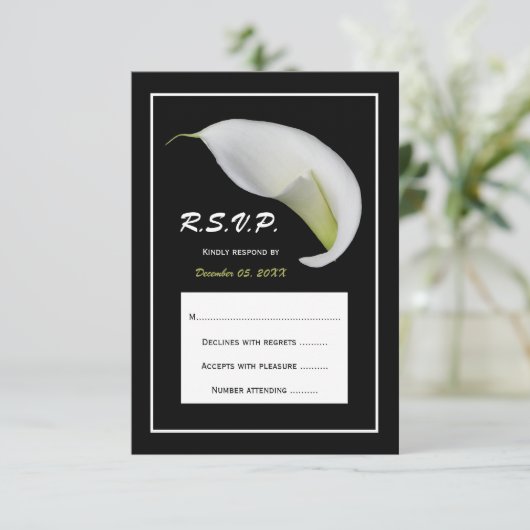 Calla Lily UAWG Wedding Einladung (Stehend Vorderseite)