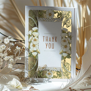 Calla Lily Vielen Dank Card Art Nouveau Mucha Folieneinladung