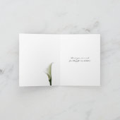 Calla Lily Vielen Dank Hinweis auf Lila Dankeskarte (Innenseite)