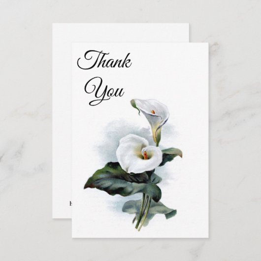 Calla Lily Vielen Dank Note Card Dankeskarte (Vorne/Hinten)