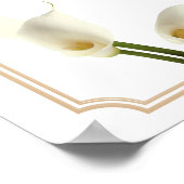 Calla Lily Wählen Sie einen Platz auf beiden Seite Poster (Ecke)