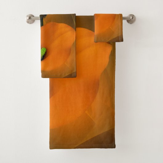 Calla Lily Warm Gelbe Nebel Hintergrund Badhandtuch Set (Insitu)