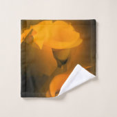 Calla Lily Warm Yellow Cubist Effect Badhandtuch Set (Waschlappen)