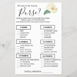 Calla Lily Was ist in Ihrer Handtasche Shower Spie Flyer