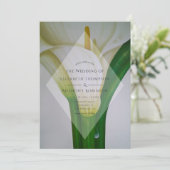 Calla Lily Wedding Einladung (Stehend Vorderseite)
