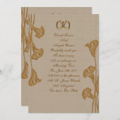 Calla Lily Wedding Einladung (Vorne/Hinten)
