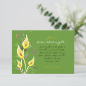 Calla Lily Wedding Einladung Blume Party Card (Stehend Vorderseite)