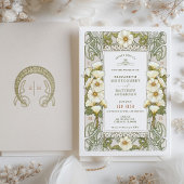 Calla Lily Wedding Einladungen Art Nouveau Mucha