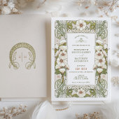 Calla Lily Wedding Einladungen Art Nouveau Mucha