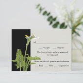 Calla Lily Wedding Repair Card RSVP Karte (Stehend Vorderseite)
