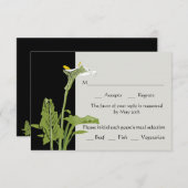 Calla Lily Wedding Repair Card RSVP Karte (Vorne/Hinten)