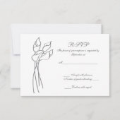 Calla Lily wedding rsvp (Vorderseite)