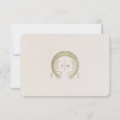 Calla Lily Wedding RSVP Beilage Art Nouveau Mucha Einladung (Rückseite)