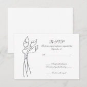 Calla Lily wedding rsvp Karte (Vorne/Hinten)