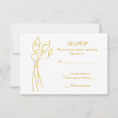 Calla Lily wedding rsvp Karte (Vorderseite)