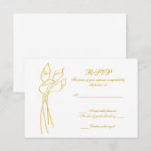 Calla Lily wedding rsvp Karte (Vorne/Hinten)