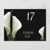 Calla Lily Wedding Table Card Postca Postkarte (Rückseite)