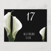 Calla Lily Wedding Table Card Postca Postkarte (Vorderseite)