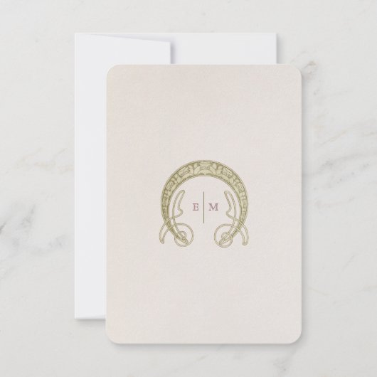 Calla Lily Wedding Vielen Dank Card Art Nouveau Einladung (Rückseite)