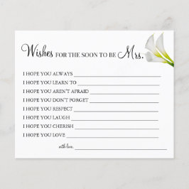 Calla Lily wünscht, dass der Bald Frau Card wird Flyer