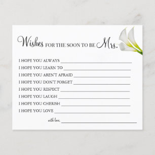 Calla Lily wünscht, dass der Bald Frau Card wird Flyer