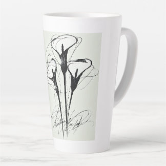 Calla Lines | Minimale botanische Kaffeetasse Milchtasse