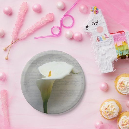 Calla lione auf altes Skript Pappteller (Party)