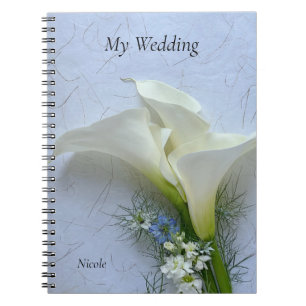 Calla lis mit Nigella und Stock Blume Notizblock