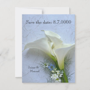 Calla lis mit Nigella und Stock Blume  Save The Date