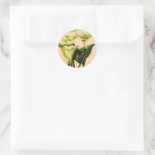 Calla lis runder aufkleber (Tasche)