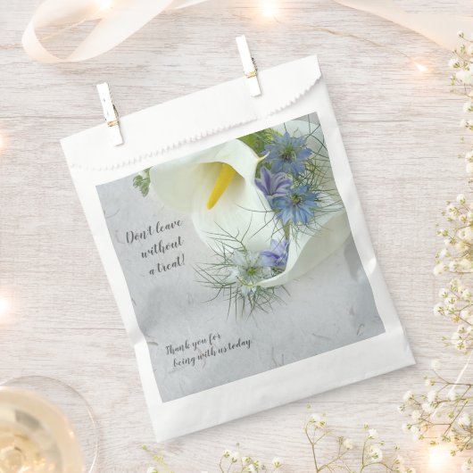 Calla lis und nigella Blume Geschenktütchen (Ausgeschnitten)