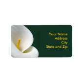 Calla on Black Adressaufkleber (Vorne)