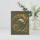 Calla Ornamental Postkarte (Stehend Vorderseite)