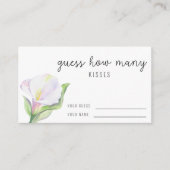 Calla - Raten Sie mal, wie viele Küsse Bridgame Begleitkarte (Vorderseite)