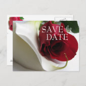 Calla/Rose Save the Date Postkarte (Vorne/Hinten)