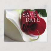 Calla/Rose Save the Date Postkarte (Vorderseite)