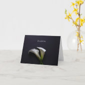Calla-Seele auf dunklem Hintergrund Karte (Gelbe Blume)