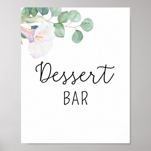 Calla und Eukalyptus - Dessertbar-Poster Poster (Vorne)