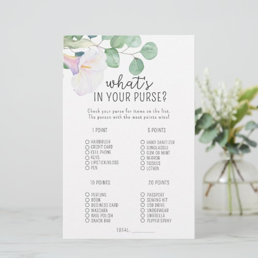 Calla und Eukalyptus - Was ist in deinem Handyspie (Stehend Vorderseite)