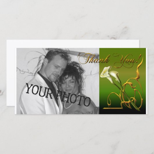 Calla Vielen Dank Dankeskarte (Vorne/Hinten)