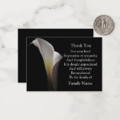 Calla White Vielen Dank Mitteilungskarte (Vorderseite/Rückseite Beispiel)