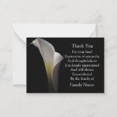 Calla White Vielen Dank Mitteilungskarte (Vorderseite)
