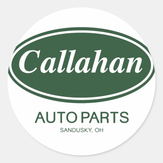 Callahan Auto Parts Runder Aufkleber (Vorderseite)