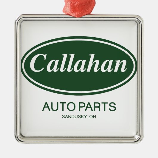 Callahan Auto-Teile Silbernes Ornament (Vorne)