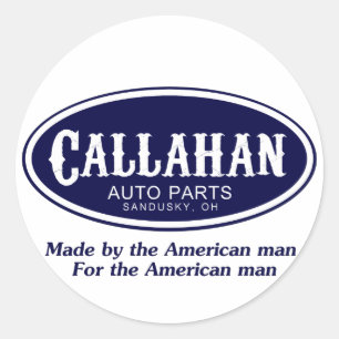 Callahan Auto zerteilt Logo Runder Aufkleber