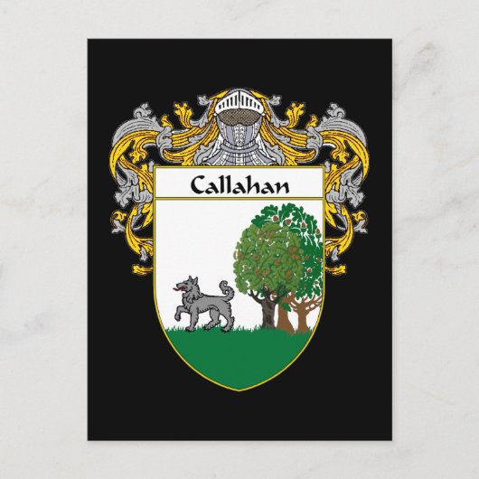 Callahan Coat of Arms (Mantled) Postkarte (Vorderseite)