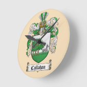 Callahan Coat of Arms Round Clock ( Runde Wanduhr (Winkel)
