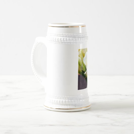 Callalilie Stein Bierglas (Vorderseite Links)