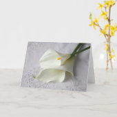 Callalilien auf Leinen Karte (Gelbe Blume)